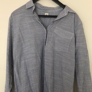 Gap Blue and White Striped Linen shirt